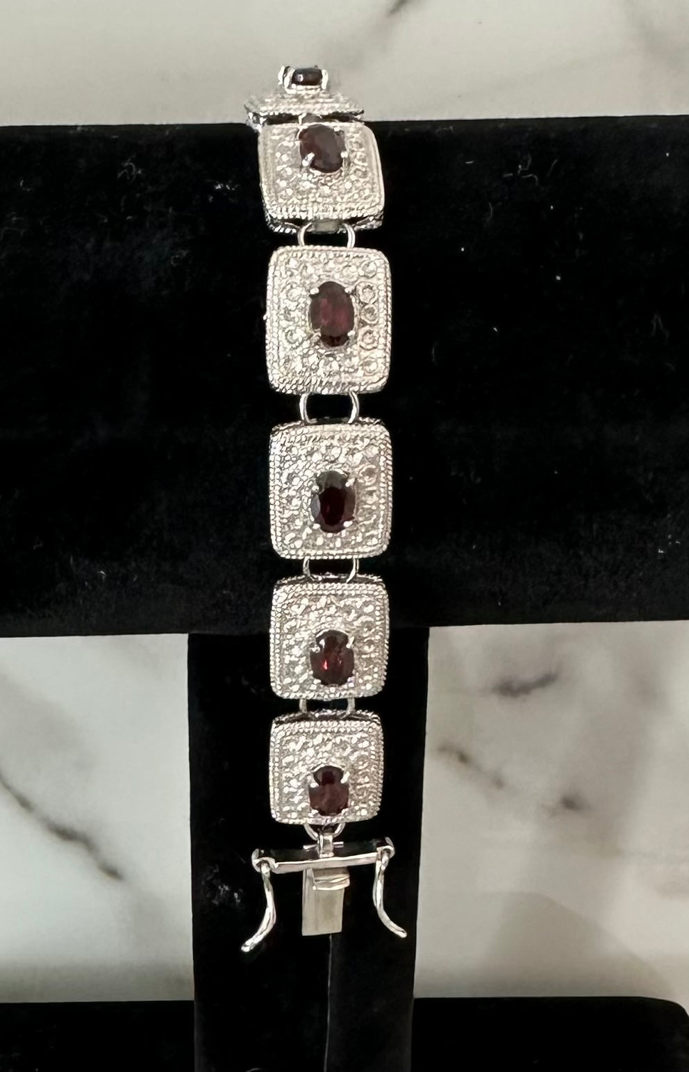 7.0 CTW Garnet Women’s Bracelet