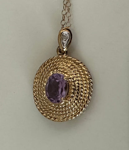 Diamond Amethyst Women’s Necklace