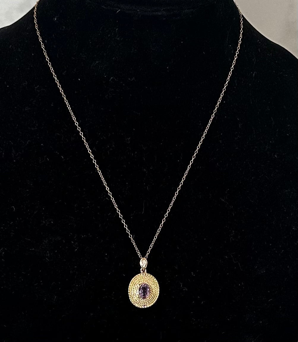 Diamond Amethyst Women’s Necklace