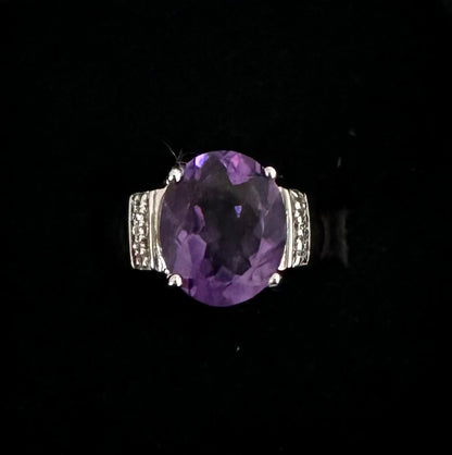 Silver Amethyst Women’s Ring