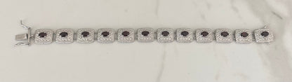 7.0 CTW Garnet Women’s Bracelet