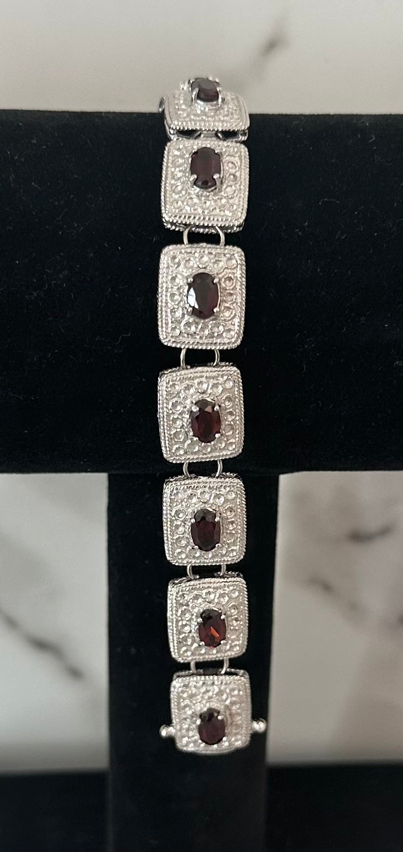 7.0 CTW Garnet Women’s Bracelet