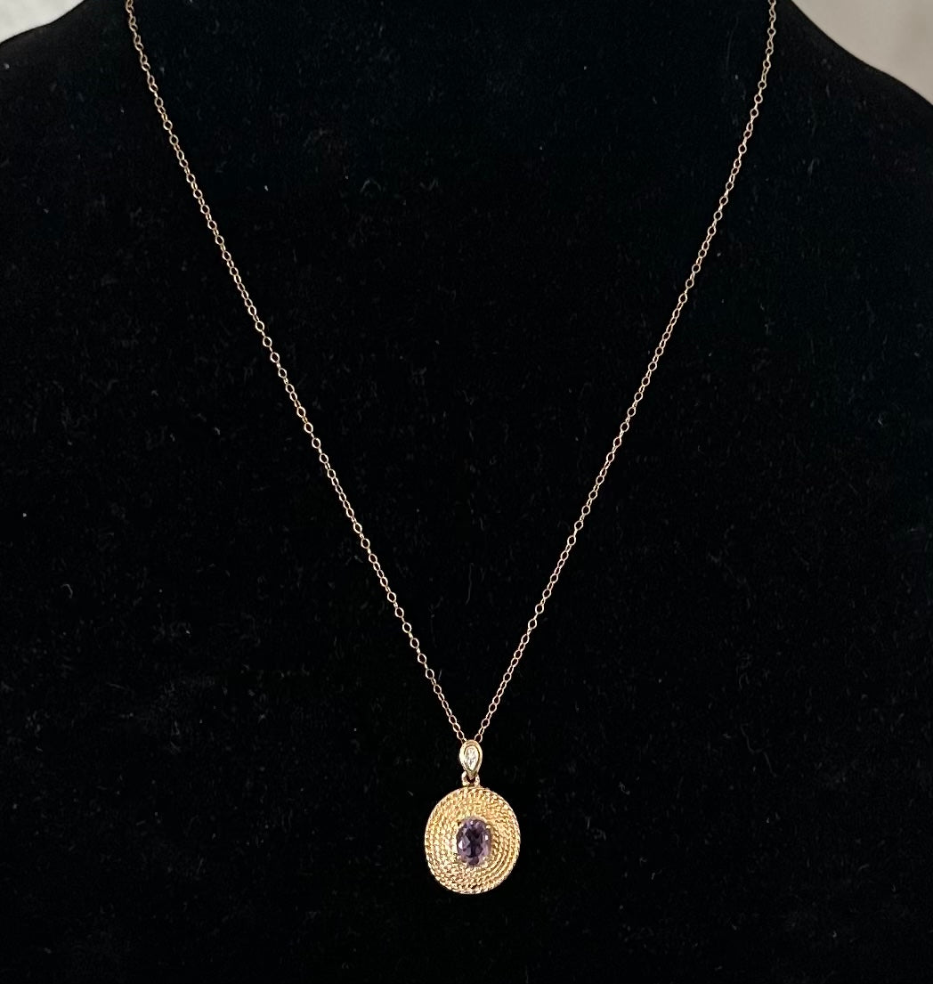 Diamond Amethyst Women’s Necklace