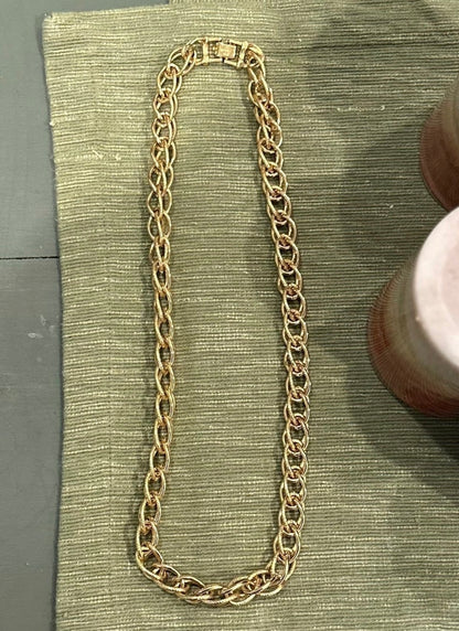 Vintage Monet Gold Tone Chain Necklace