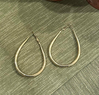 Teardrop Goldtone Earrings