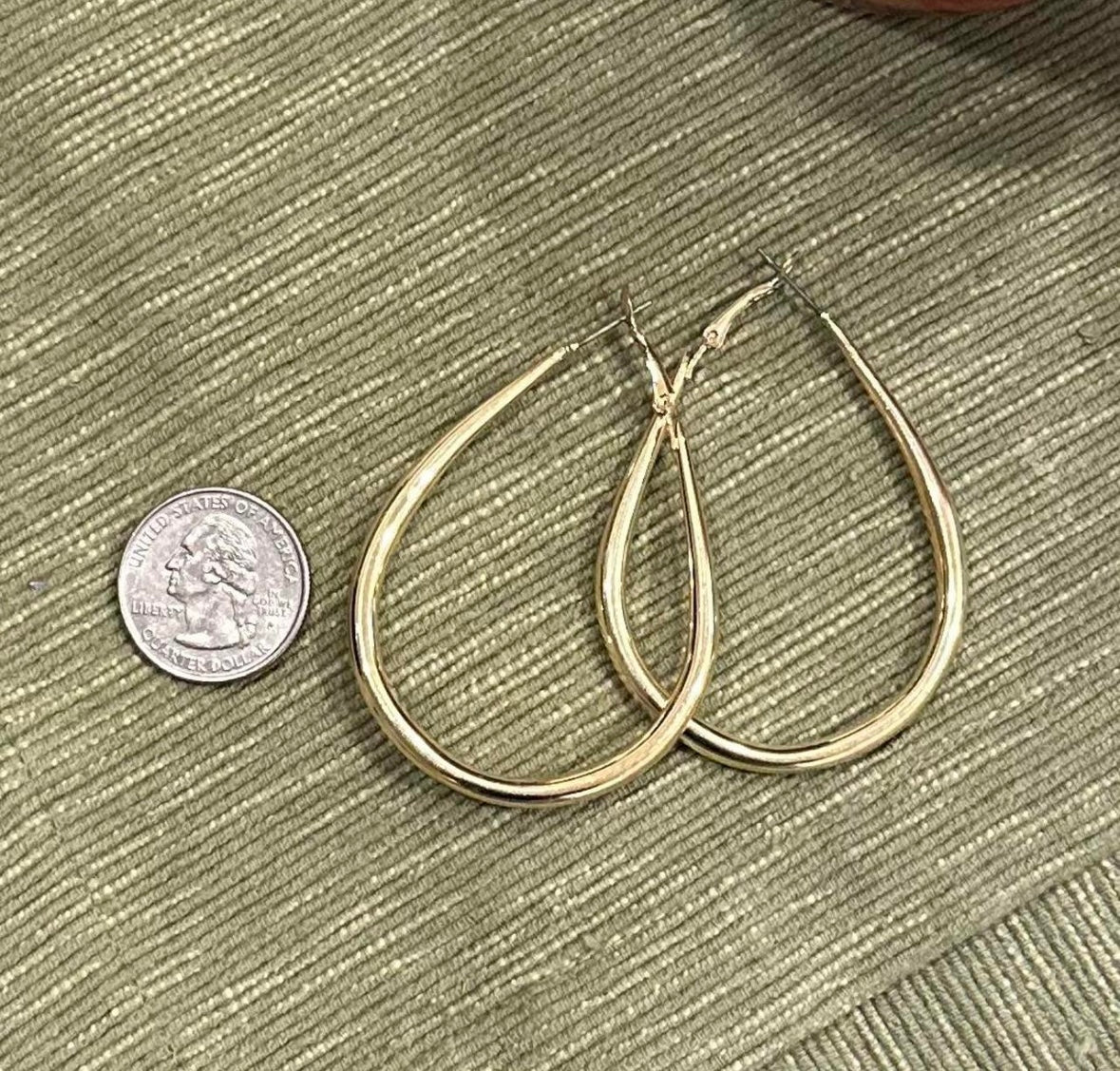 Teardrop Goldtone Earrings