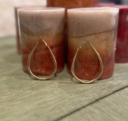 Teardrop Goldtone Earrings