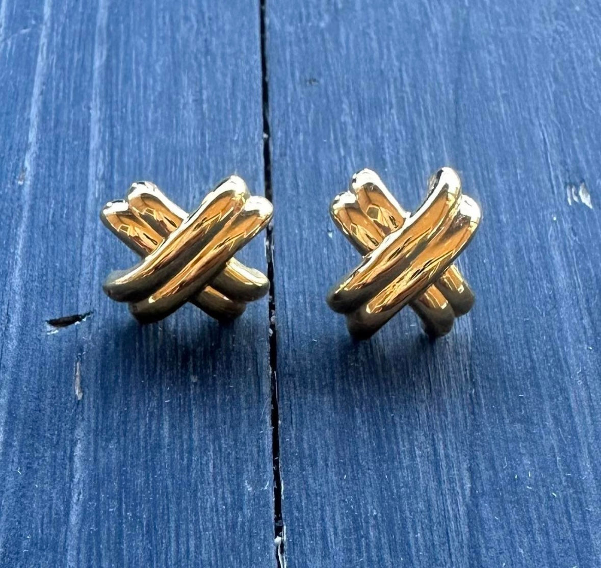 Vintage Gold Stud Earrings