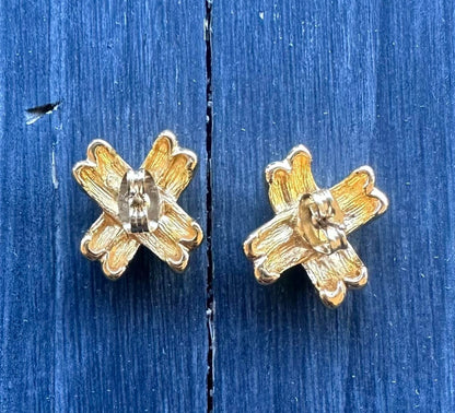 Vintage Gold Stud Earrings