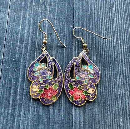 Vintage Cloisonné Earrings