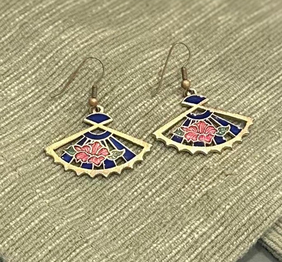 Vintage Cloisonné Earrings