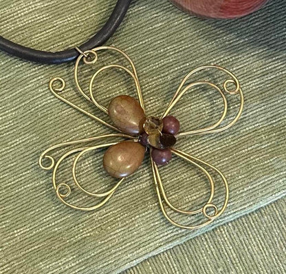 Wire Flower Necklace