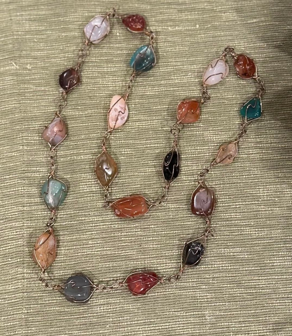 Gemstone Caged Necklace