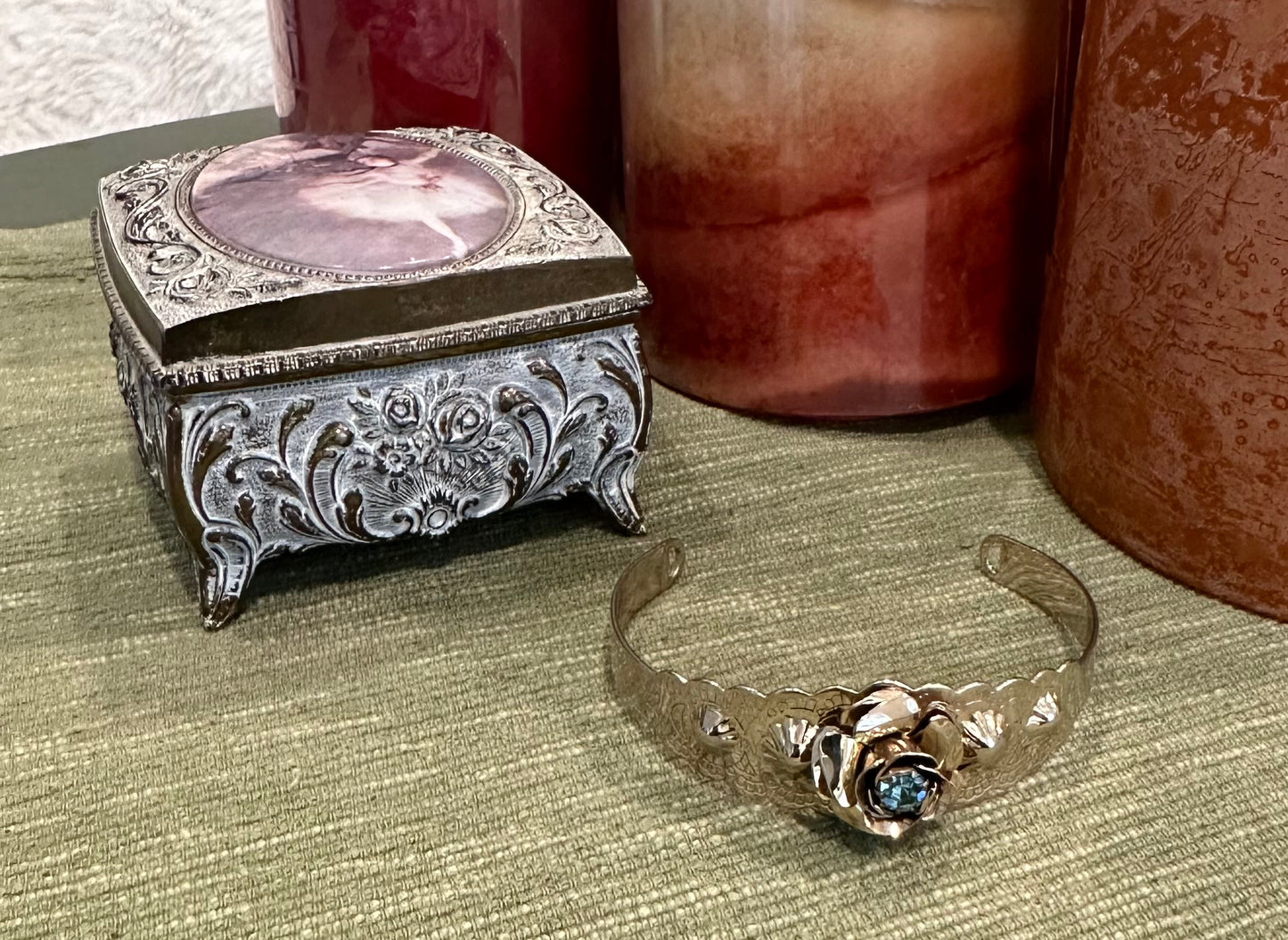 Vintage Flower Cuff Bracelet