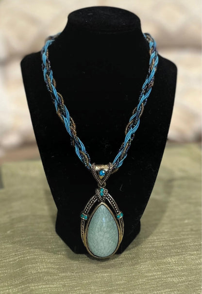 Standout turkish stone statement necklace