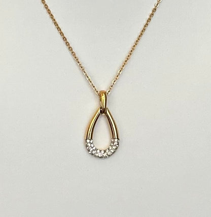 Trifari Teardrop Pendant Necklace