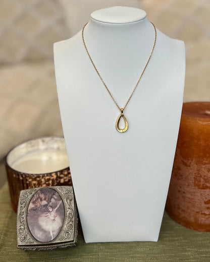 Trifari Teardrop Pendant Necklace