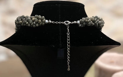 Mother of Pearl Seed Beaded Choker Necklace