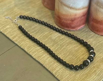 Black Ceramic Beaded Necklace